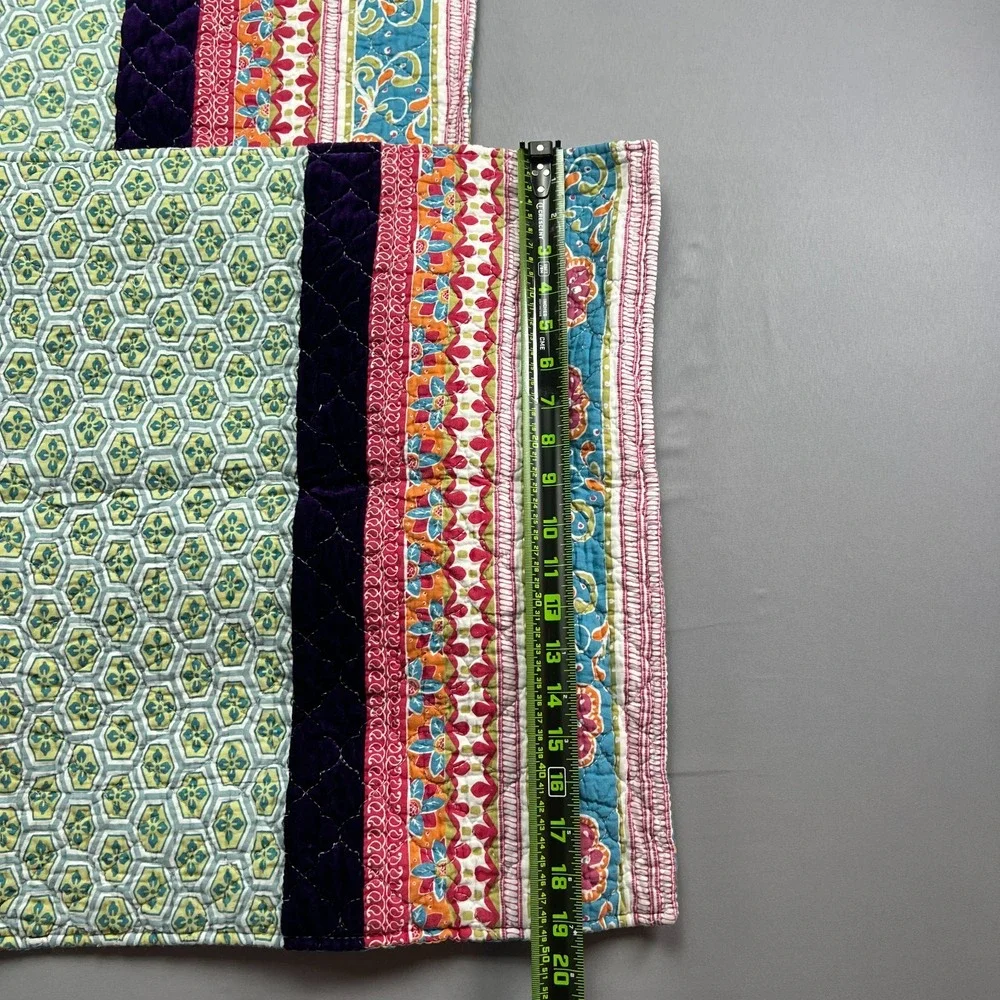 Set Of 2 Greenland Home Fashions King Pillow Shams Multicolor Floral Quilted